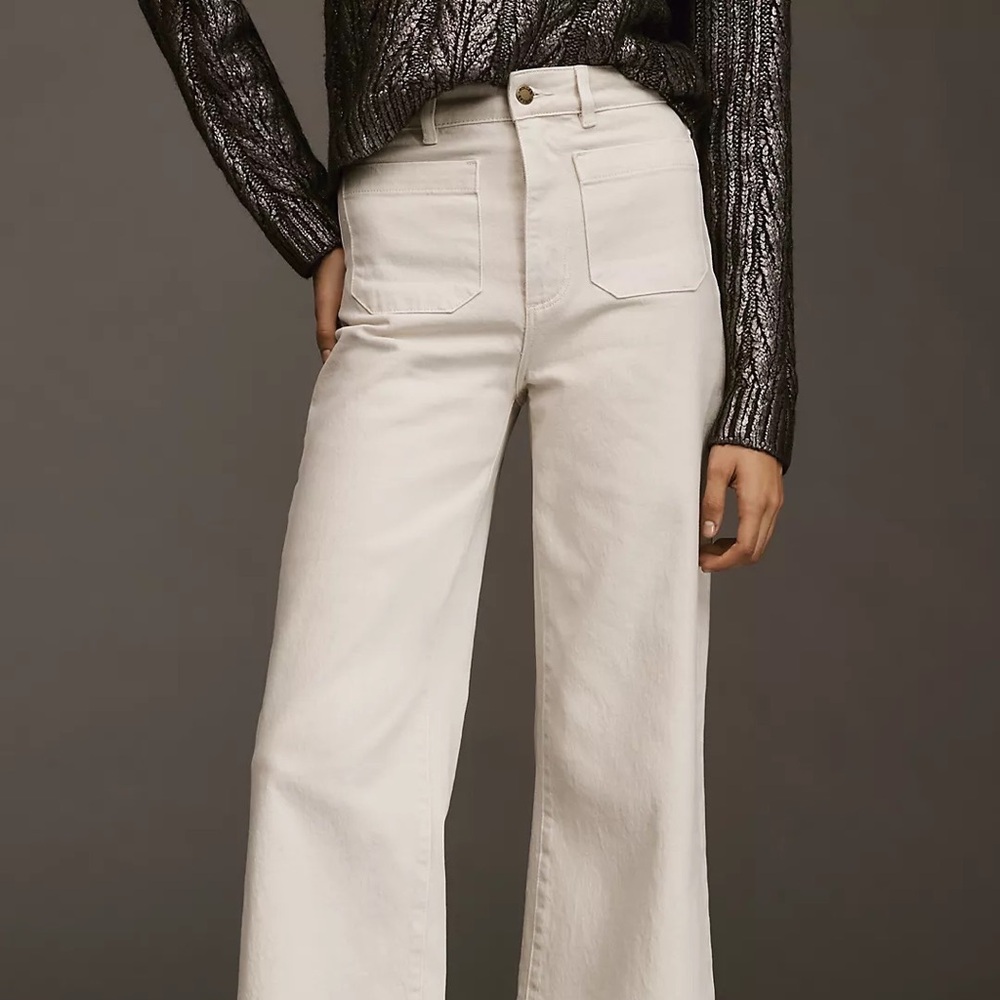 ROLLA’S Sailor High-Rise Crop Wide-Leg Jeans